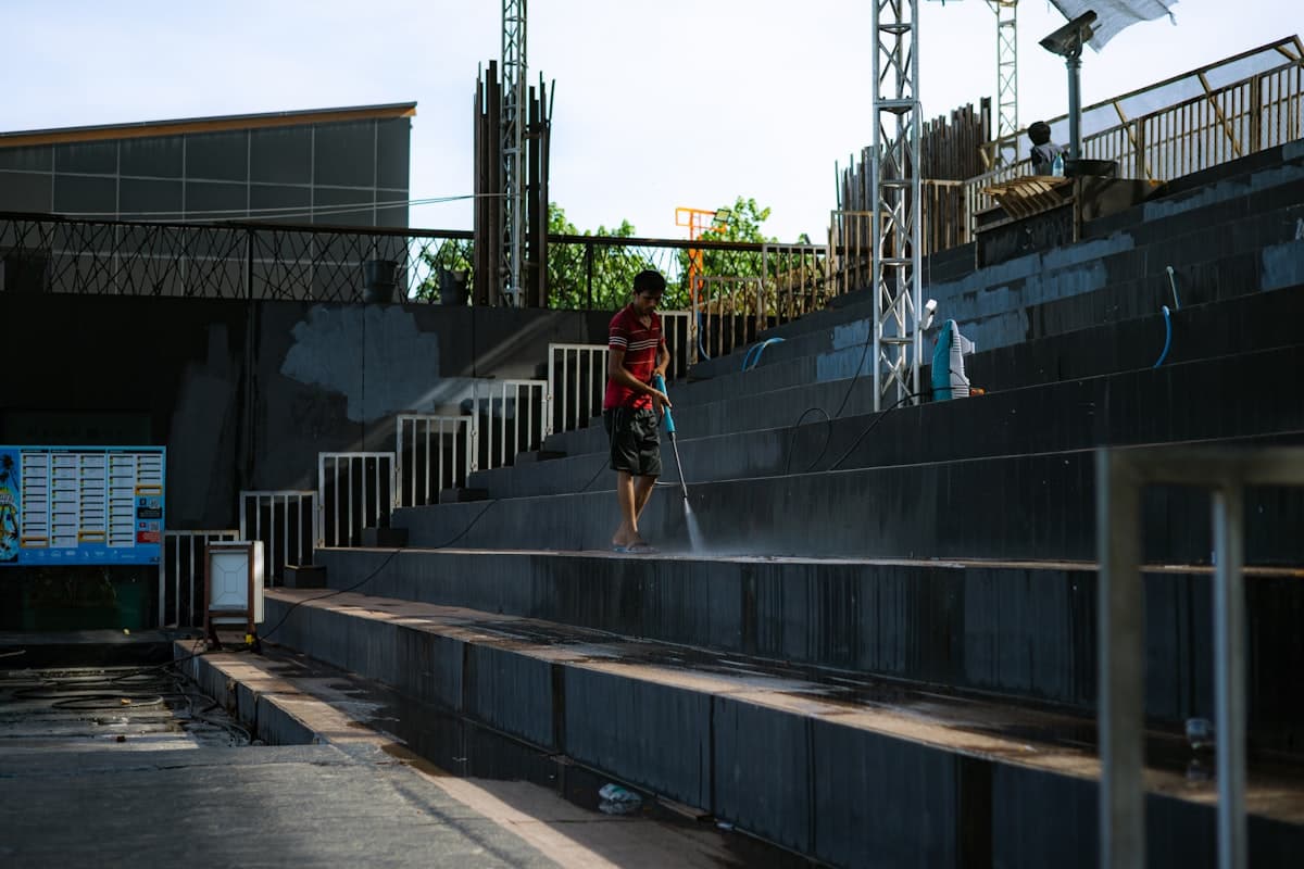Pressure Washing in Mayfair - Professional pressure washing outdoor seating area